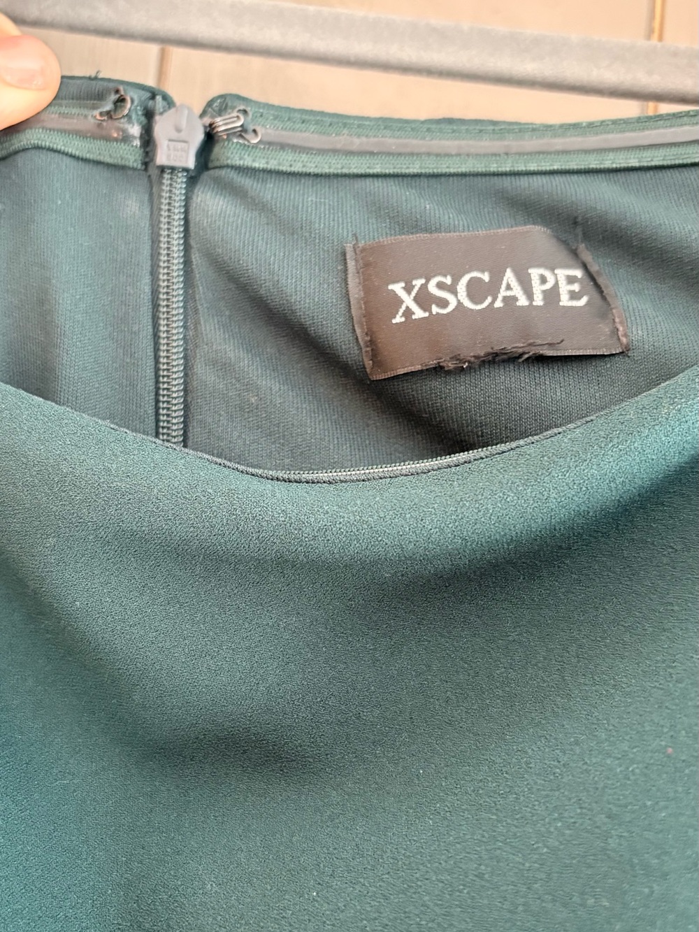 Xscape Teal Green Ruffle-Sleeve High-Low Dress - Picture 4 of 6